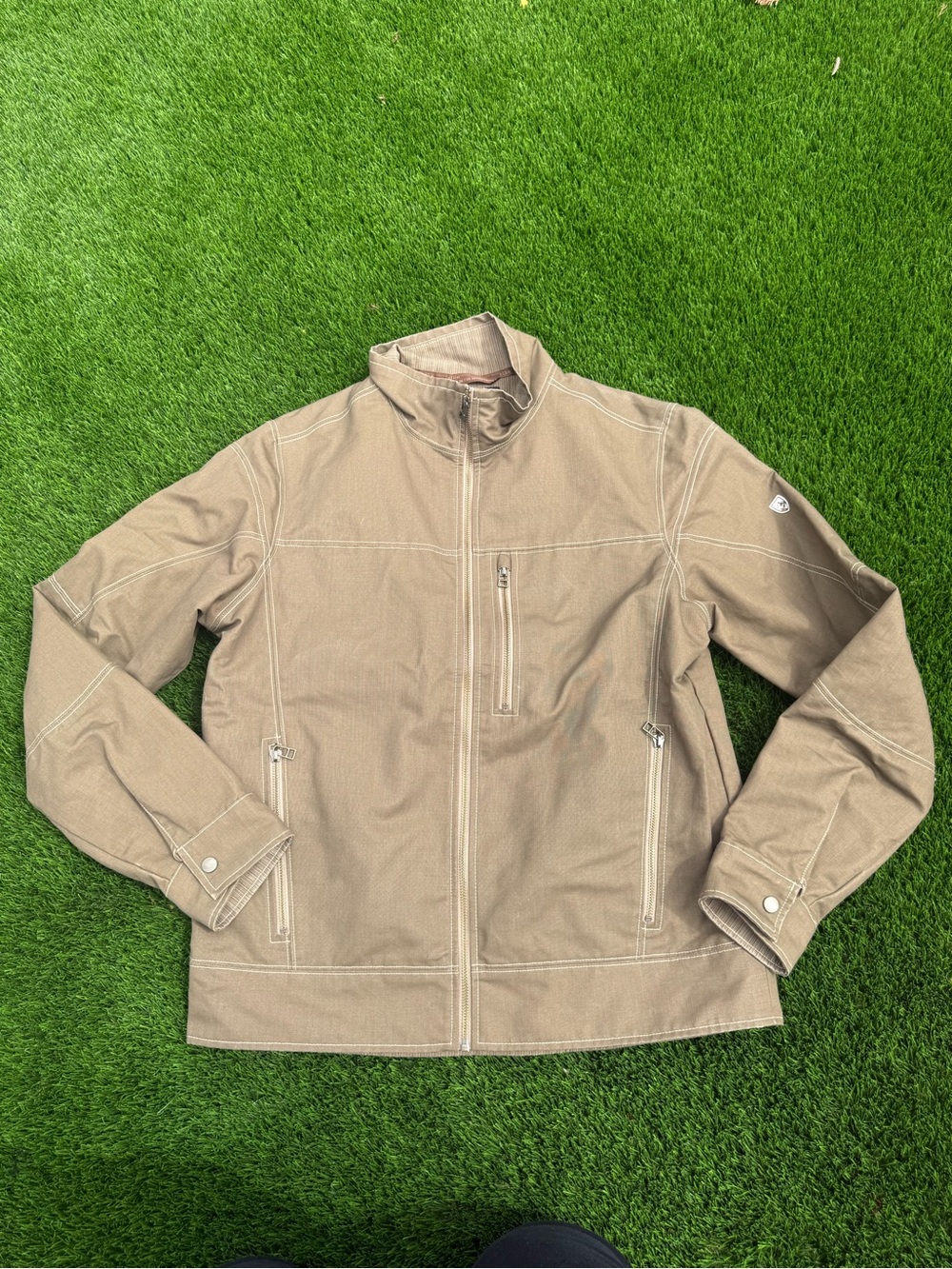Kuhl Men's Burr Tan Casual Zip-Front Jacket